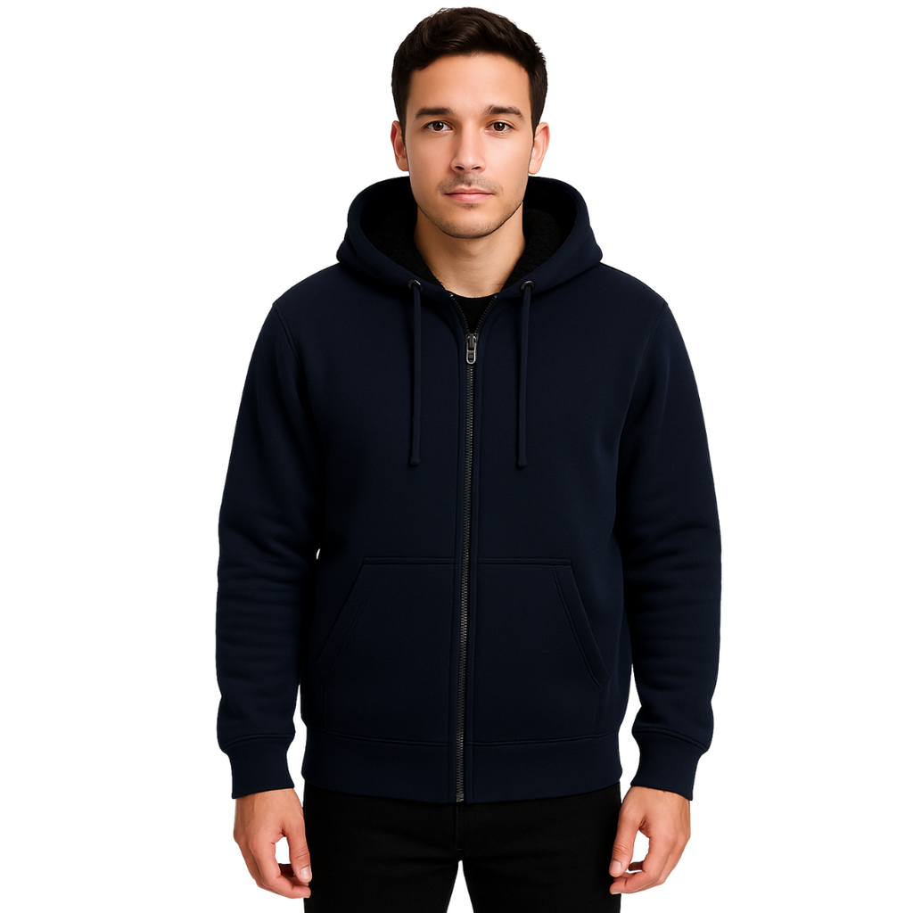 Sherpa-Lined Fleece Hoodie 2432