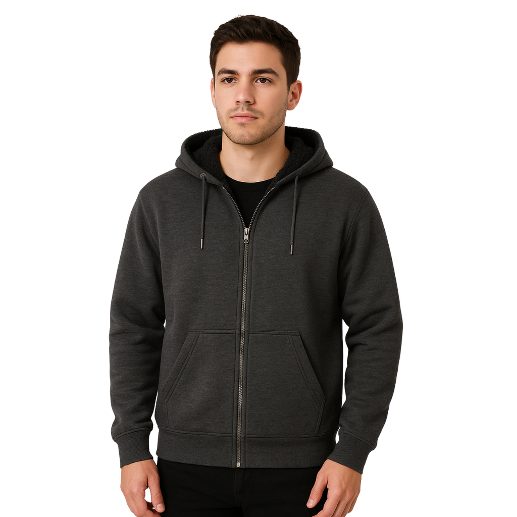 Sherpa-Lined Fleece Hoodie 2432
