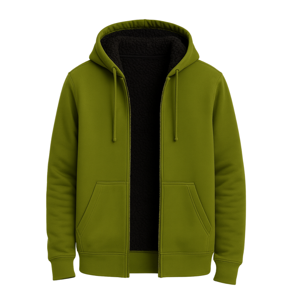 Sherpa-Lined Fleece Hoodie 2432