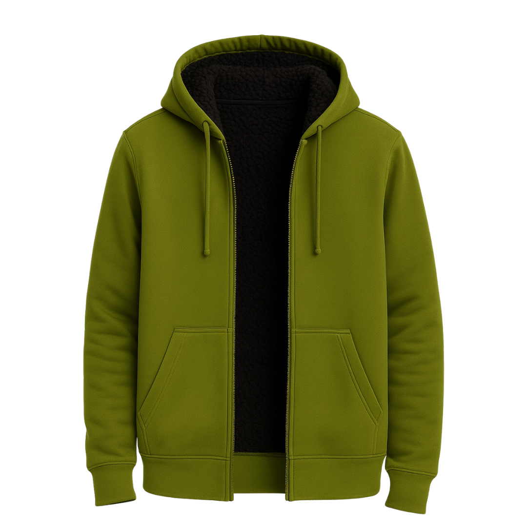 Sherpa-Lined Fleece Hoodie 2432