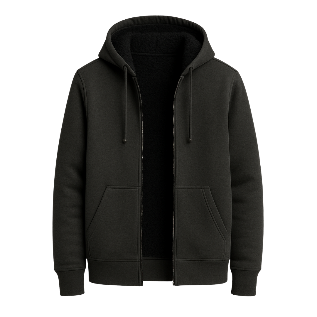 Sherpa-Lined Fleece Hoodie 2432