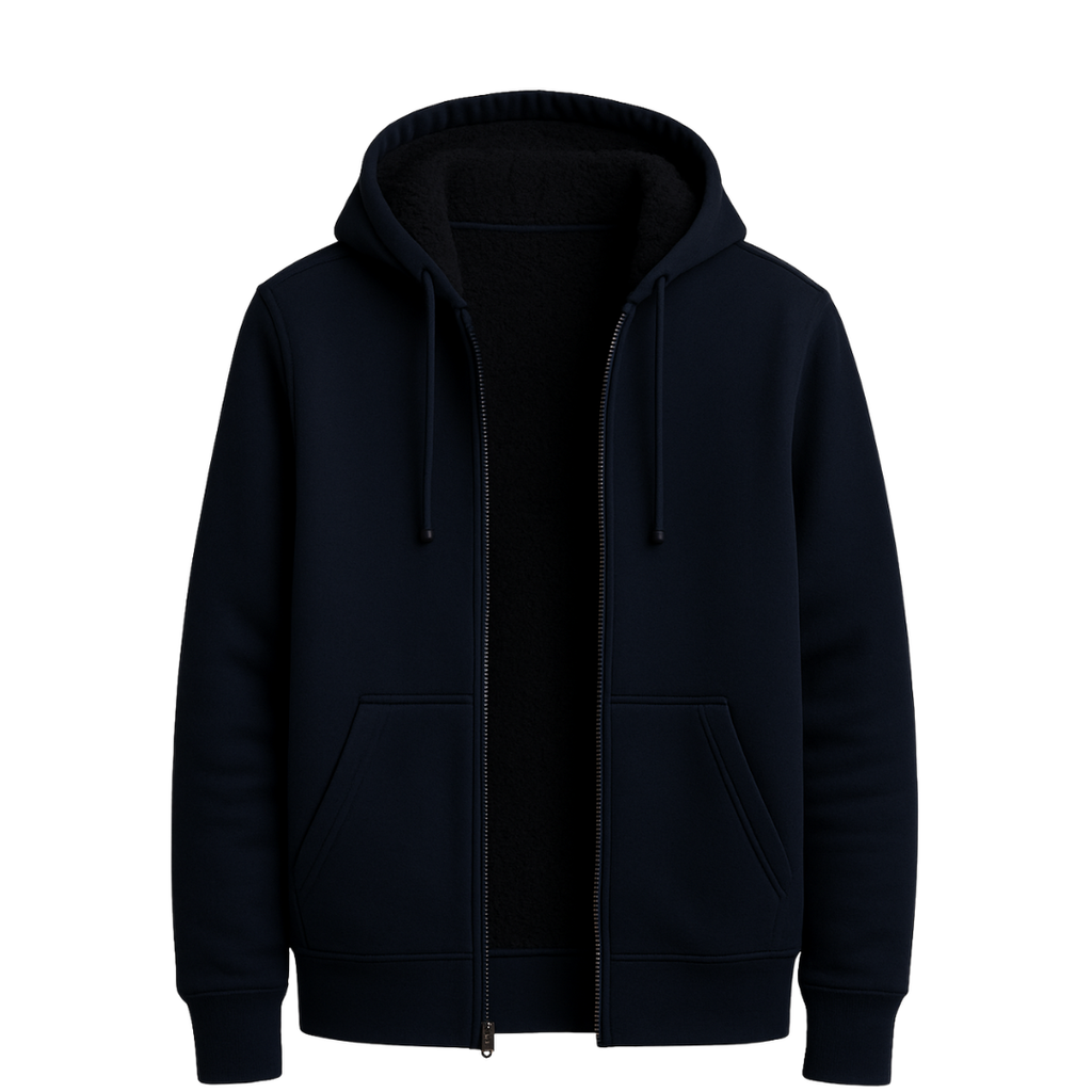 Sherpa-Lined Fleece Hoodie 2432