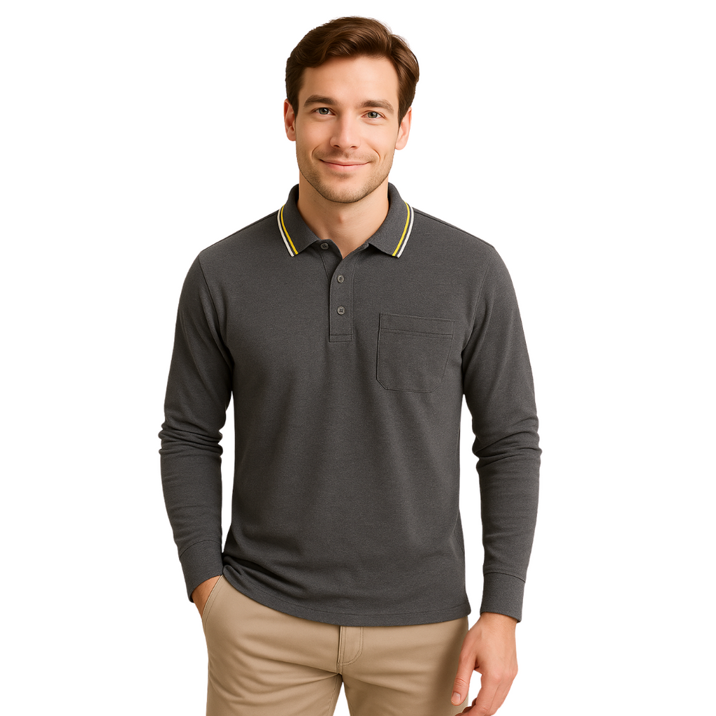 Long Sleeves Pique Polo 2400