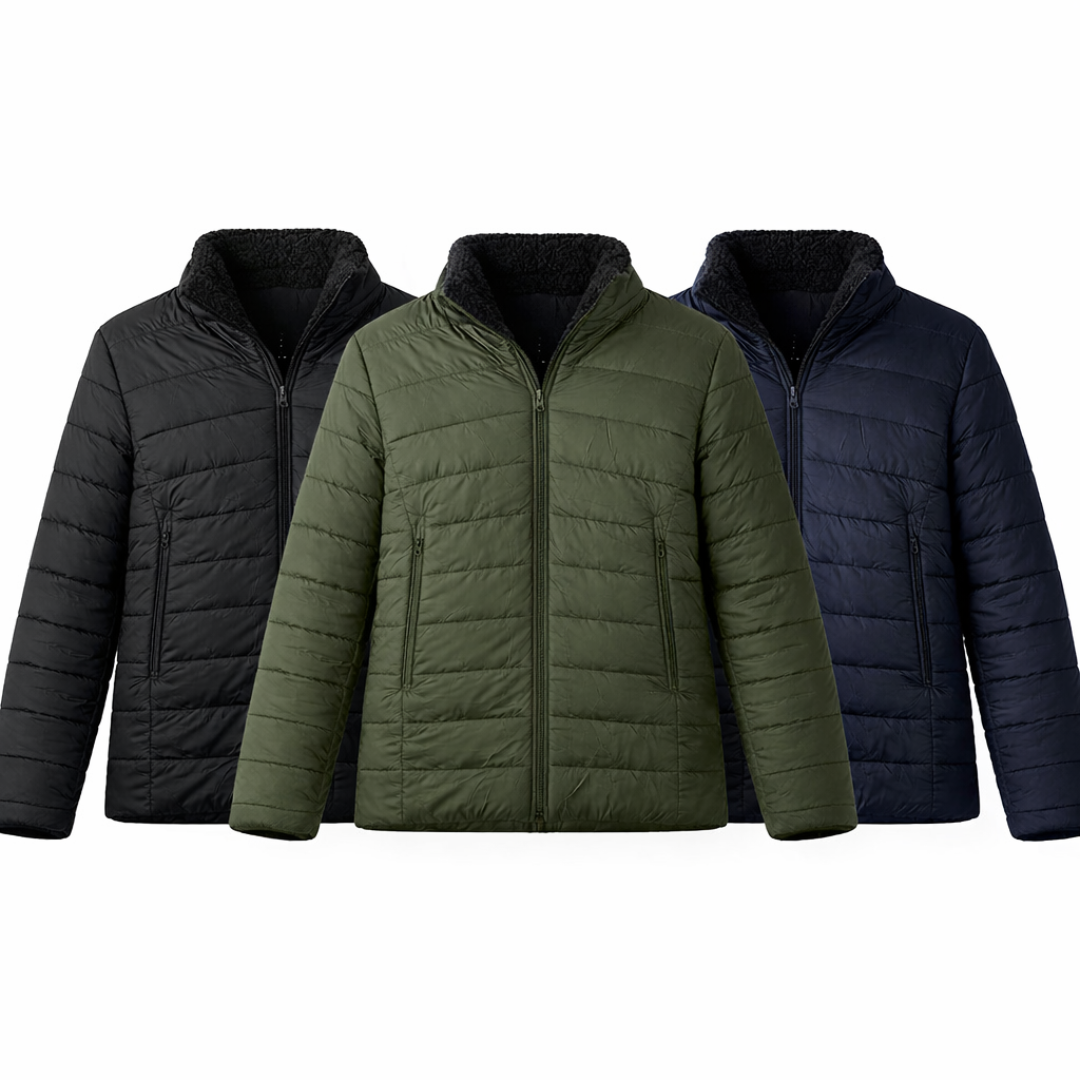 Sherpa-Lined Fleece Padded Jacket 2434
