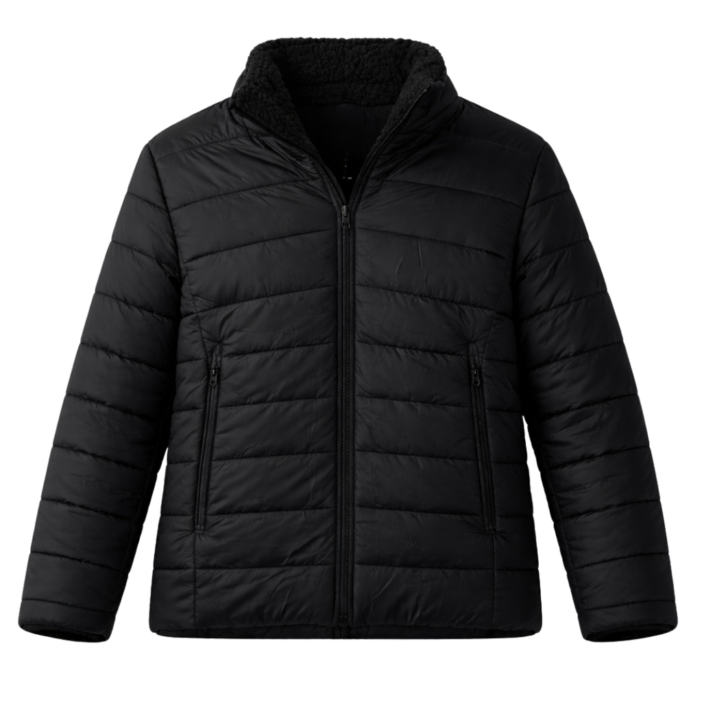 Sherpa-Lined Fleece Padded Jacket 2434