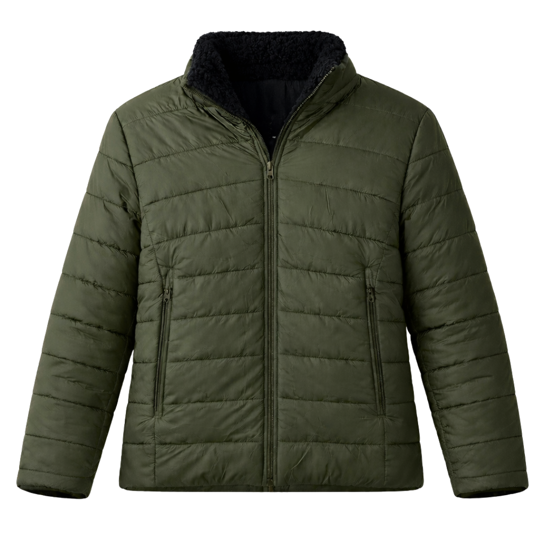 Sherpa-Lined Fleece Padded Jacket 2434