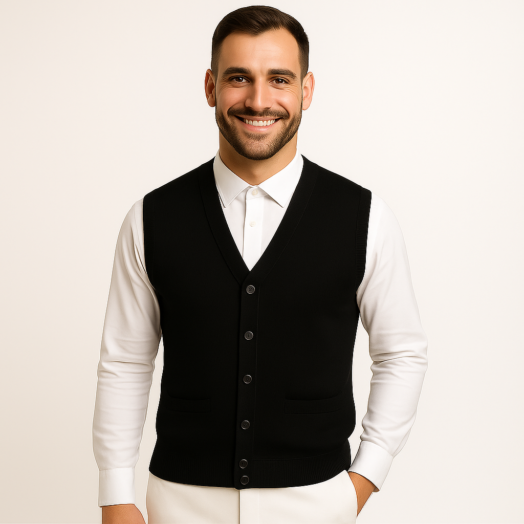 Sleeveless V-Neck Sweater