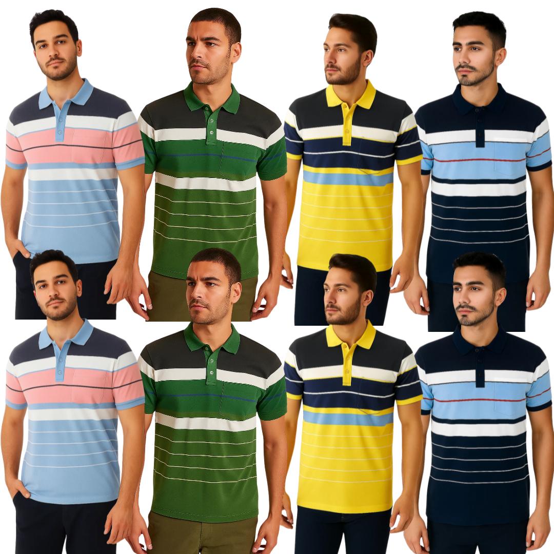 Plain Collar Polo Shirt 2396