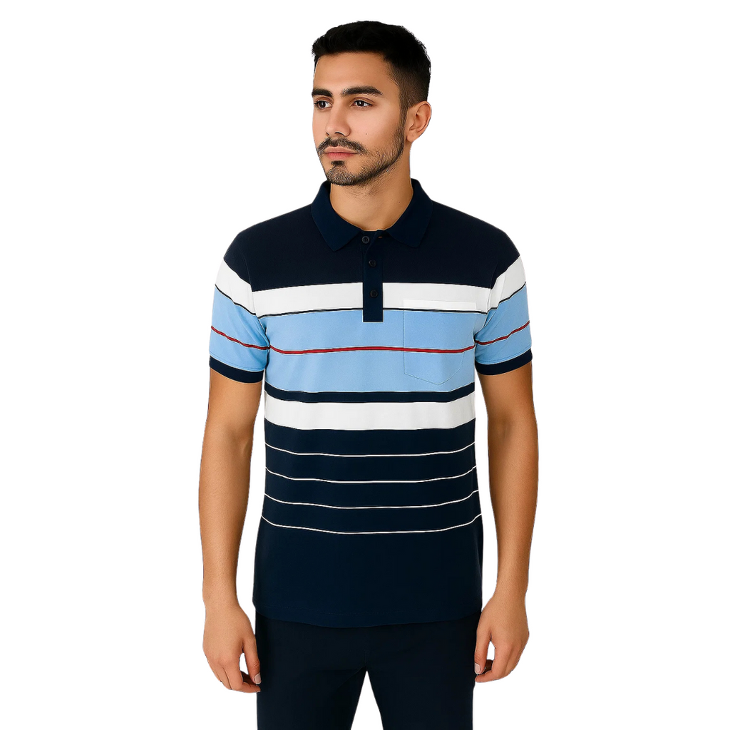 Plain Collar Polo Shirt 2396