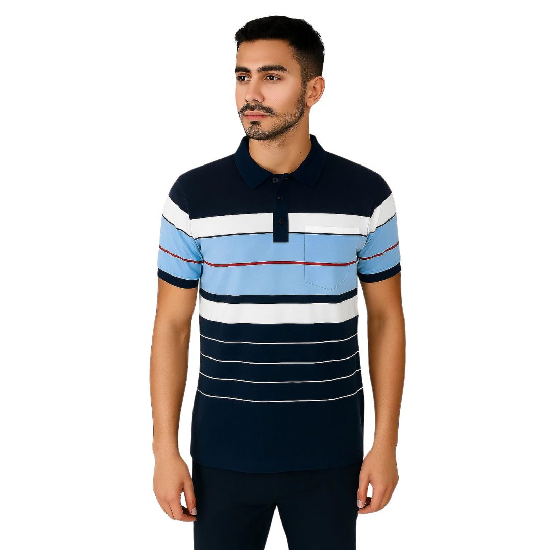 Plain Collar Polo Shirt 2396