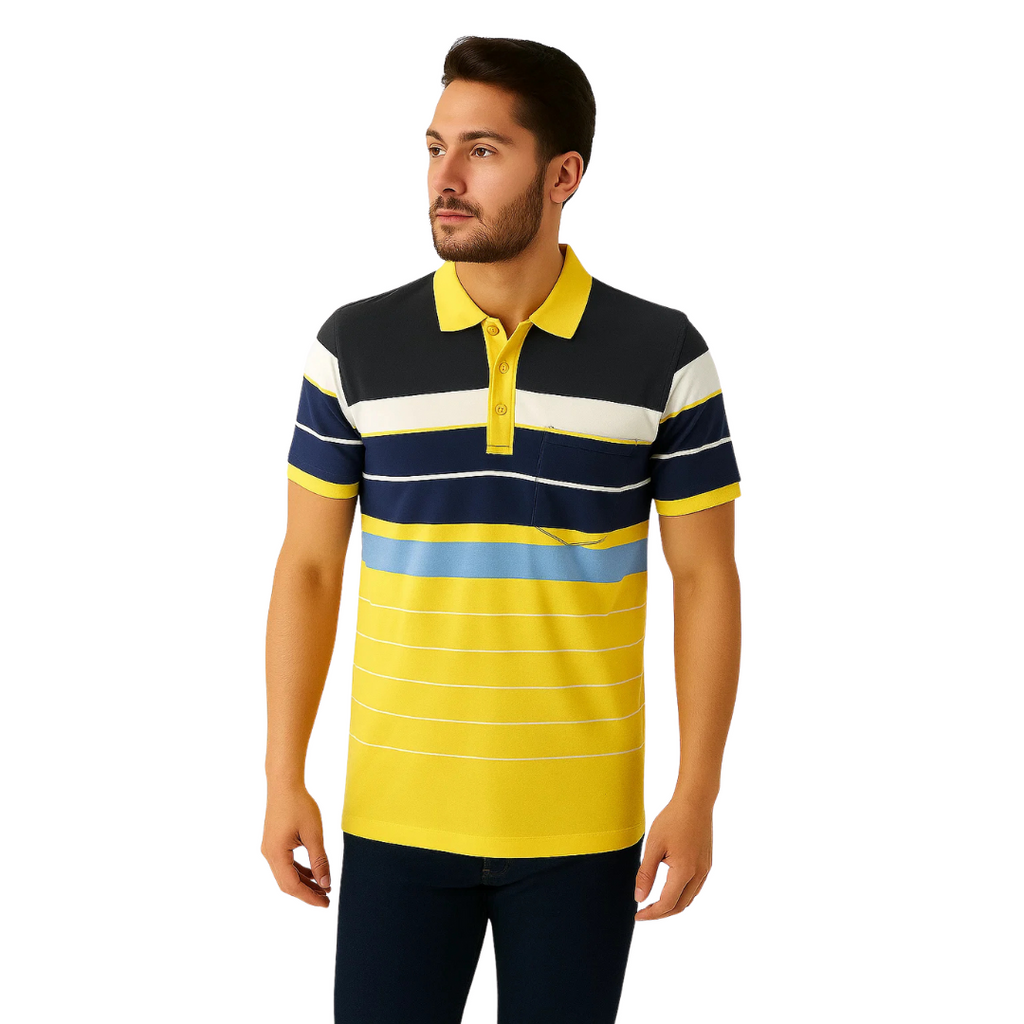Plain Collar Polo Shirt 2396