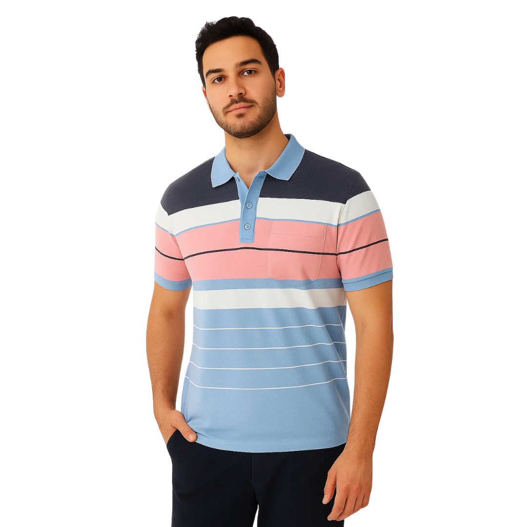 Plain Collar Polo Shirt 2396