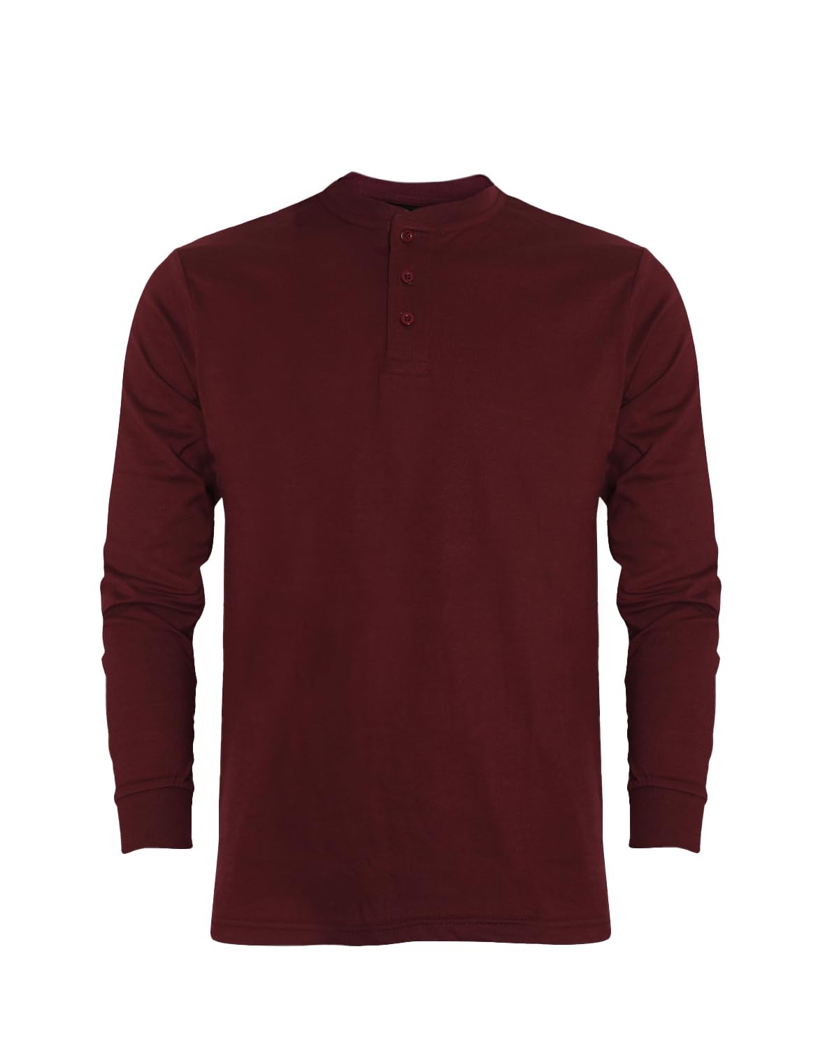 Long Sleeve Single Jersey Henley T-Shirt with Grandad Collar