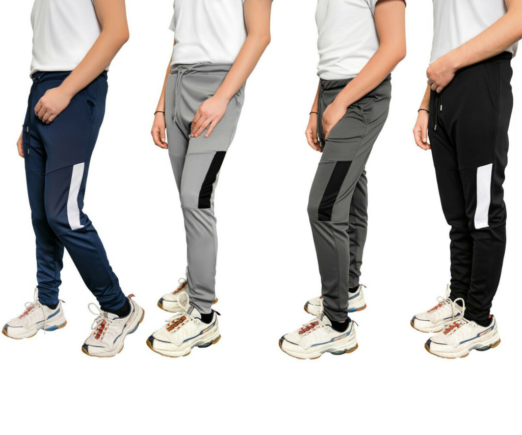 Men's Casual Jogging Bottoms Slim Fit Striped Side Pockets Drawstring (2079/2081)
