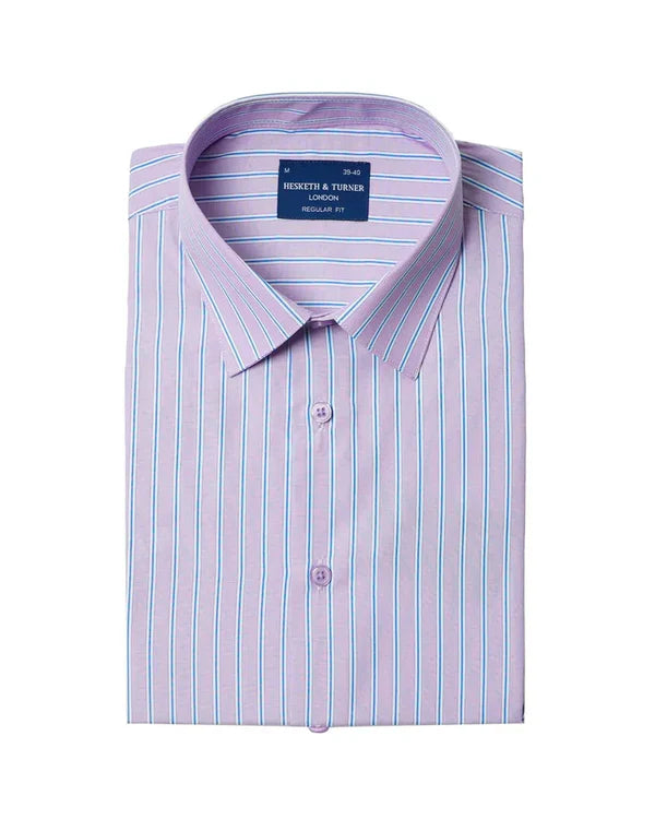 Striped Half Sleeves Shirt 2280