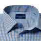 Blue, Black and White Short Sleeve Regular Fit Shirt (2283)