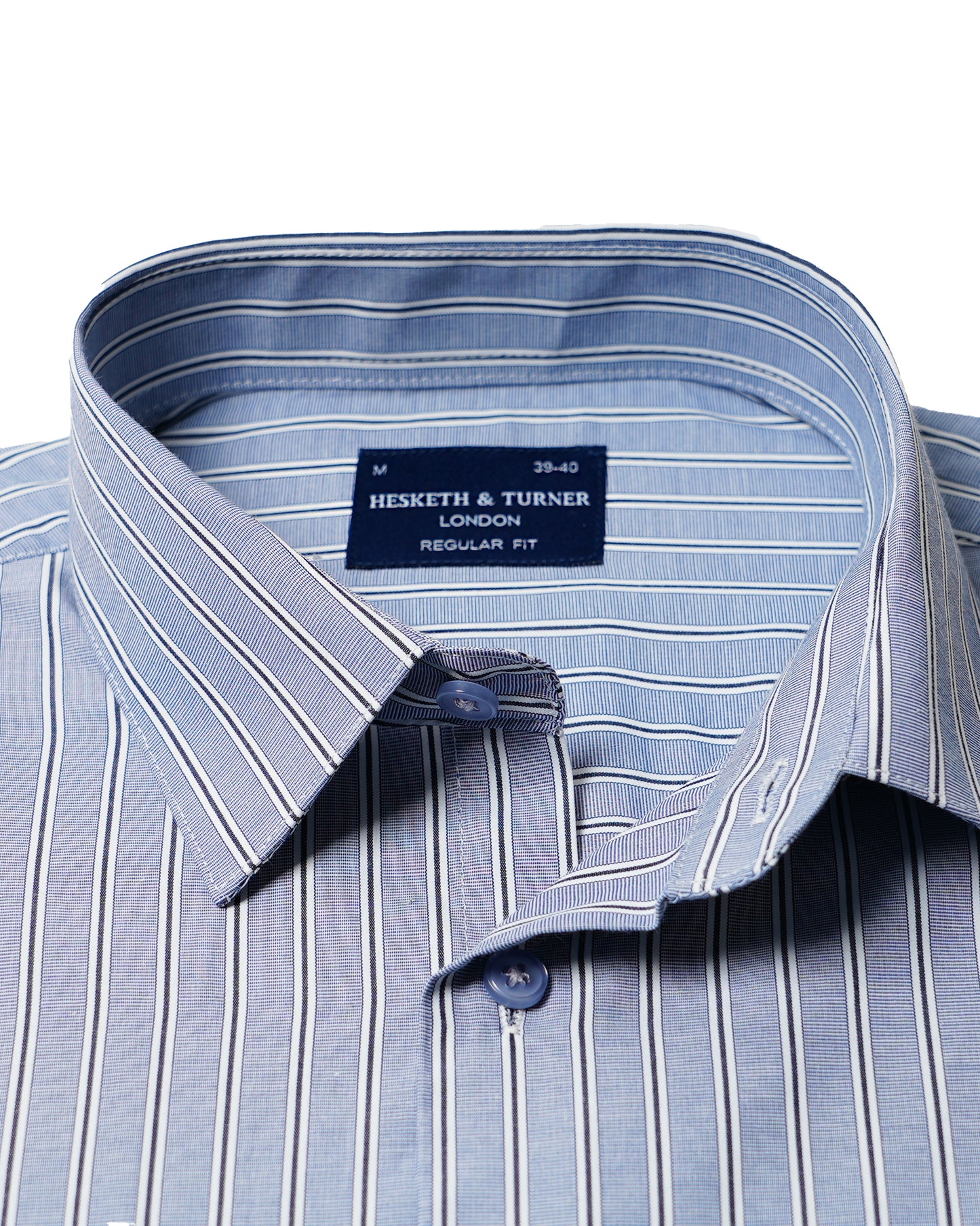 Grey, Navy Blue and White Short Sleeve Regular Fit Shirt (2280)