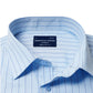 Light Blue, Navy Blue and White Short Sleeve Regular Fit Shirt (2280)