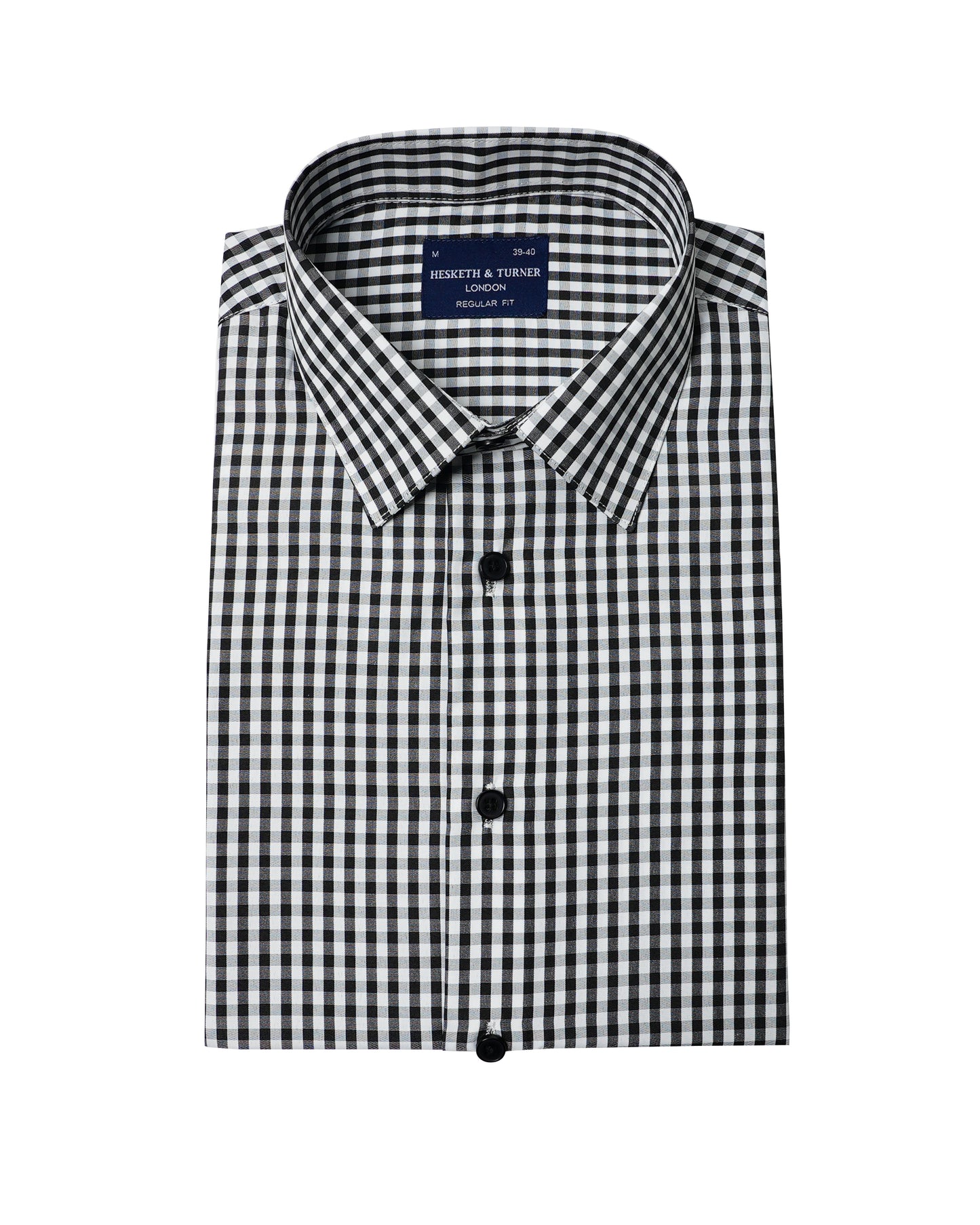 Black, White and Grey Regular Fit Short Sleeve Shirt (2281)