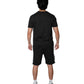 Black Short Set with Jersey Crew Neck Jumper and Fleece Shorts (2058)