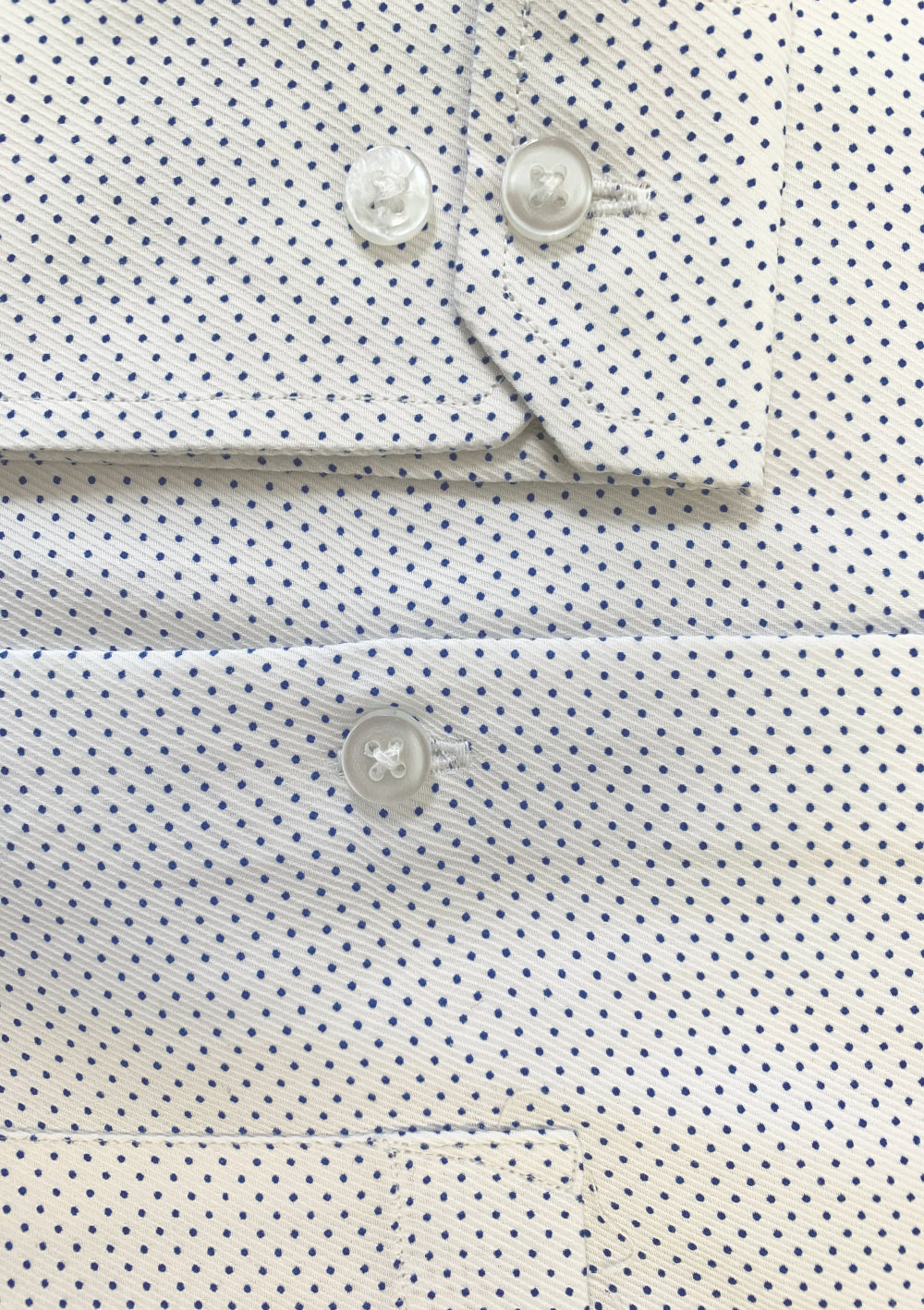 White with Blue Polka Dot  Next Image Slim Fit Shirt