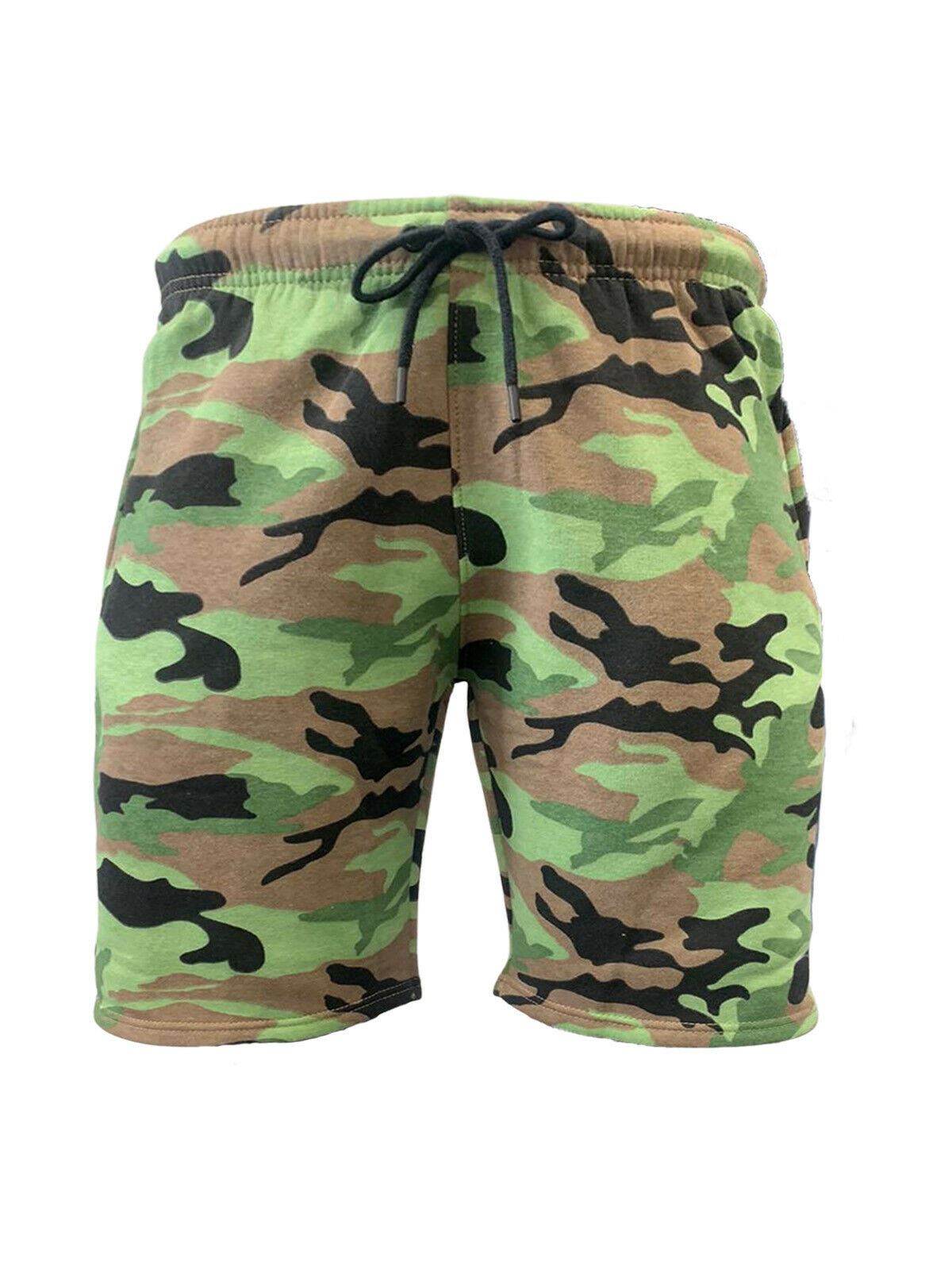 Green Camo Fleece Shorts