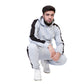 Pullover Hooded Contrast Tracksuit With Tape