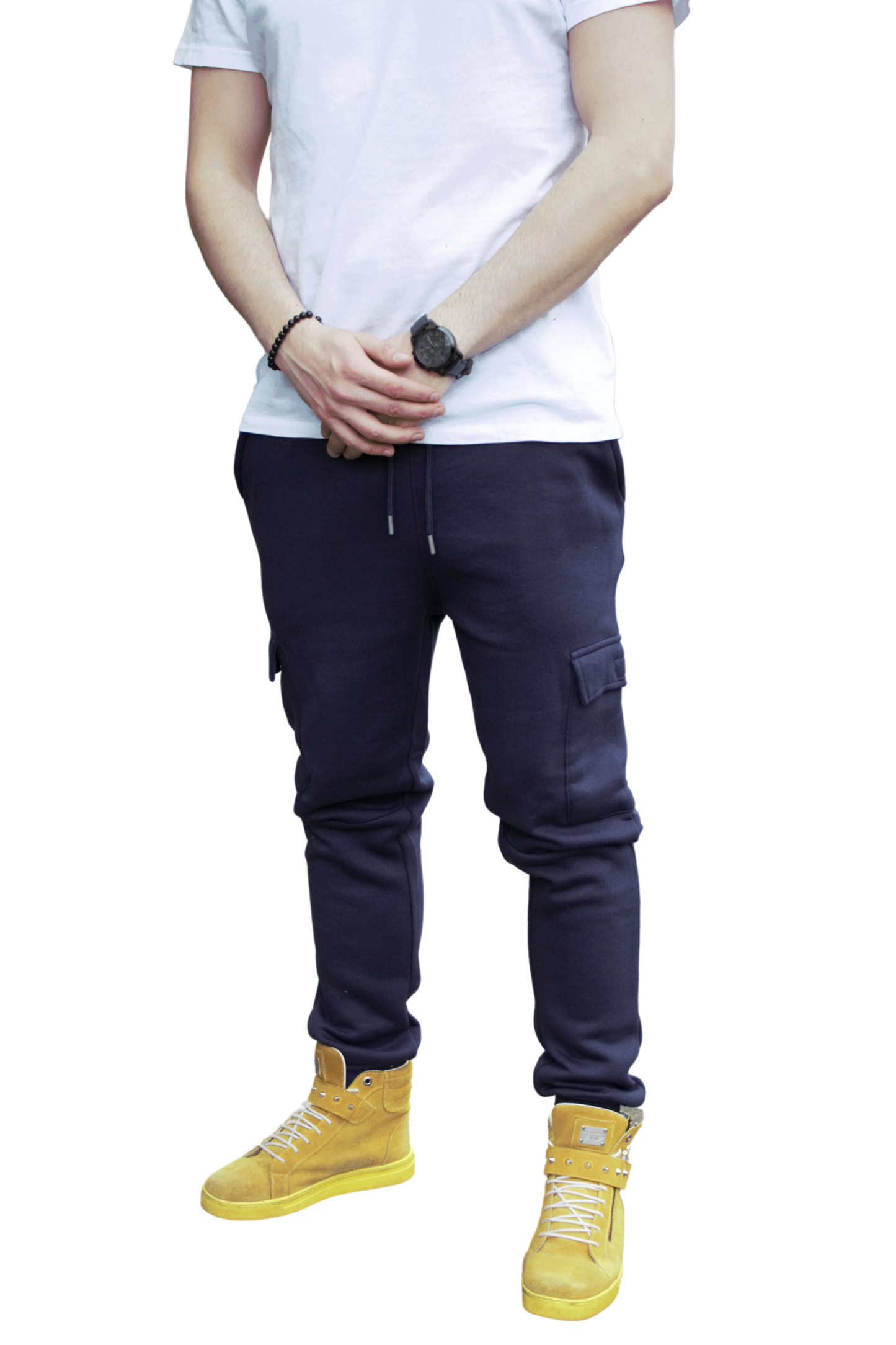 Navy Cargo Joggers - Slim Fit