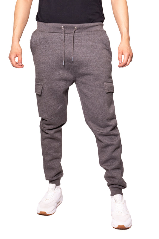 Charcoal Grey Cargo Joggers - Slim Fit