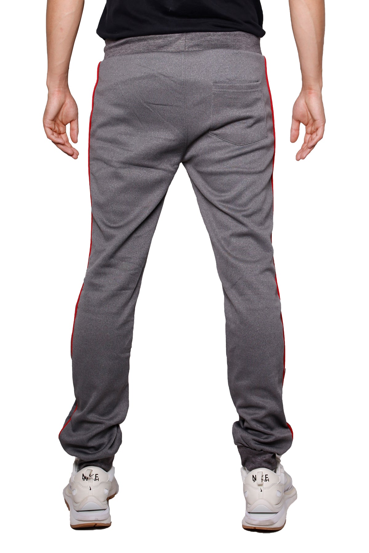 Charcoal Side Striped Joggers - Slim fit