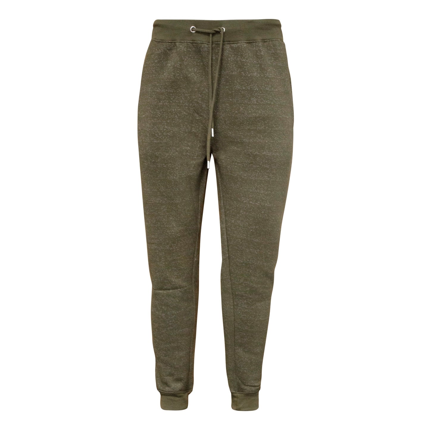 Olive Dotted Print Joggers - Slim Fit