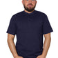 Short Sleeve Plain Henley T-Shirt with Grandad Collar - Navy
