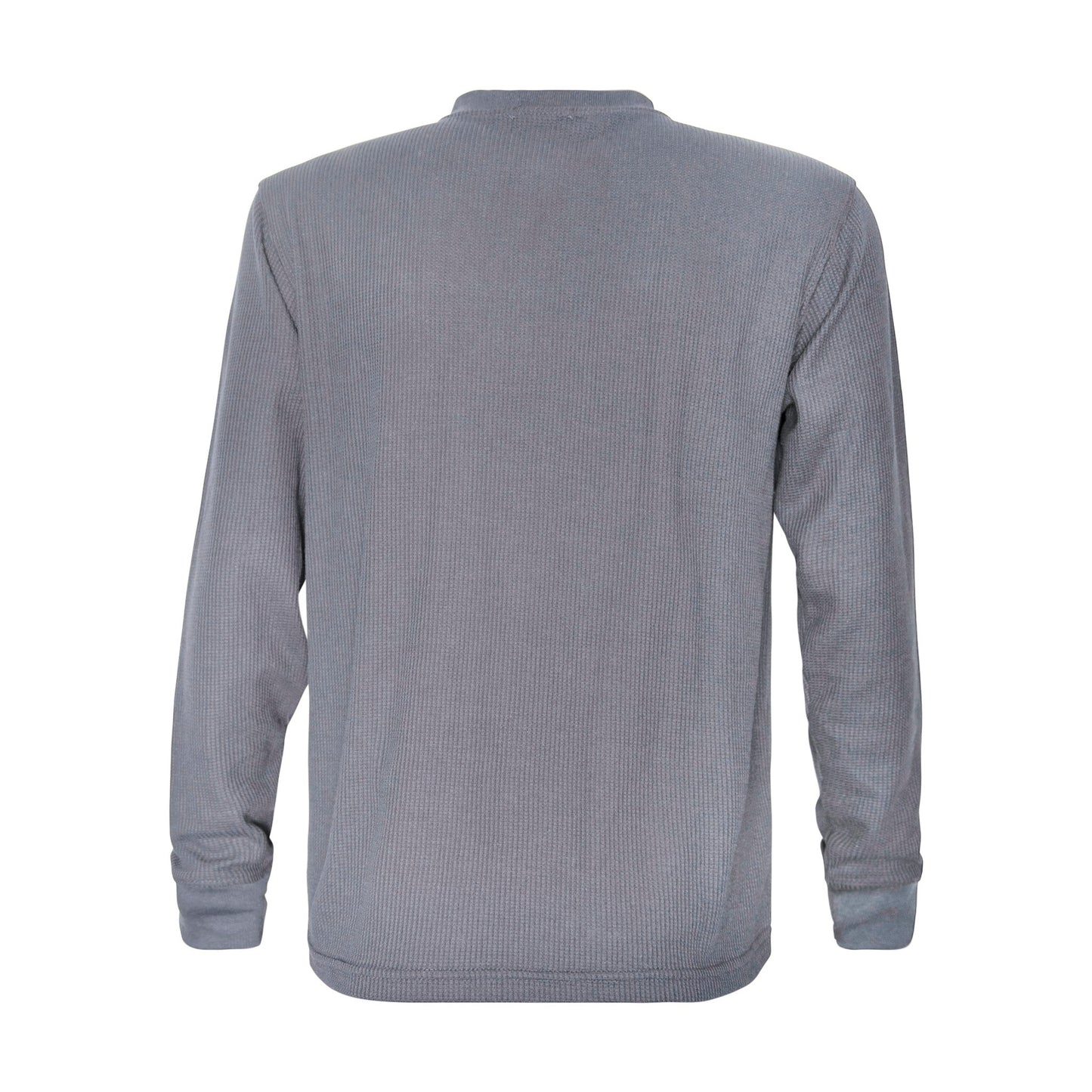 Henley Long Sleeve Top - Charcoal Grey