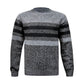 Charcoal Striped Crew Neck Jumper