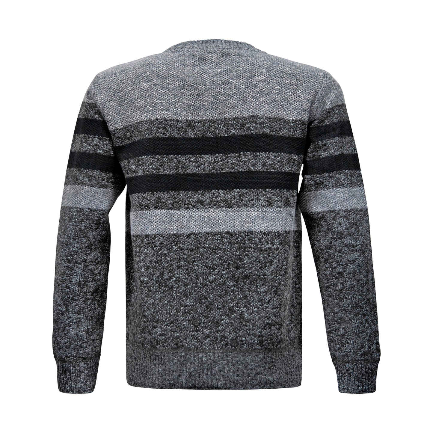 Charcoal Striped Crew Neck Jumper