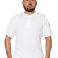 Short Sleeve Waffle Knit Henley T-Shirt - White